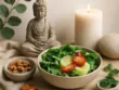 Scène de bien-être avec des éléments naturels et des aliments sains
